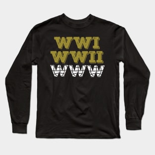 WW1 WW2 WWW - WW3 World War 3 is the World Wide Web Long Sleeve T-Shirt